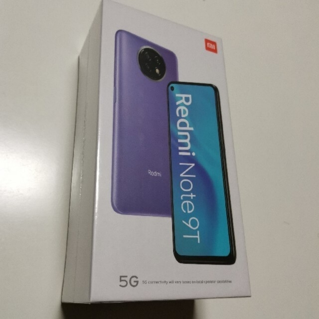 653インチ解像度新品未開封 SIMフリー Xiaomi Redmi Note 9T 5G 紫