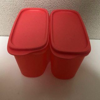 【新品未使用】Tupperware 容器（オレンジ）2個セット 送料無料(容器)