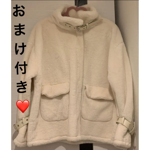 ZARA(ザラ)の【3回着用のみ✨今がお買い得✨】ファーコート ホワイト 韓国 レディースのジャケット/アウター(毛皮/ファーコート)の商品写真