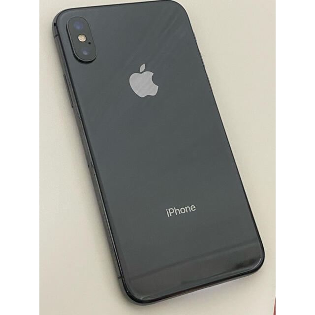 Apple(アップル)の美品 iPhone X 64G スペースグレイ ひび割れなし　 スマホ/家電/カメラのスマートフォン/携帯電話(スマートフォン本体)の商品写真