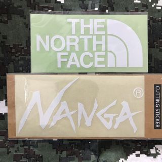 ナンガ(NANGA)の★補強あり★新品未使用　ノースフェイス&ナンガ　カッティングステッカー　白白(その他)