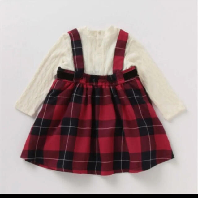 petit main(プティマイン)のチェックワンピース＊120 キッズ/ベビー/マタニティのキッズ服女の子用(90cm~)(ワンピース)の商品写真