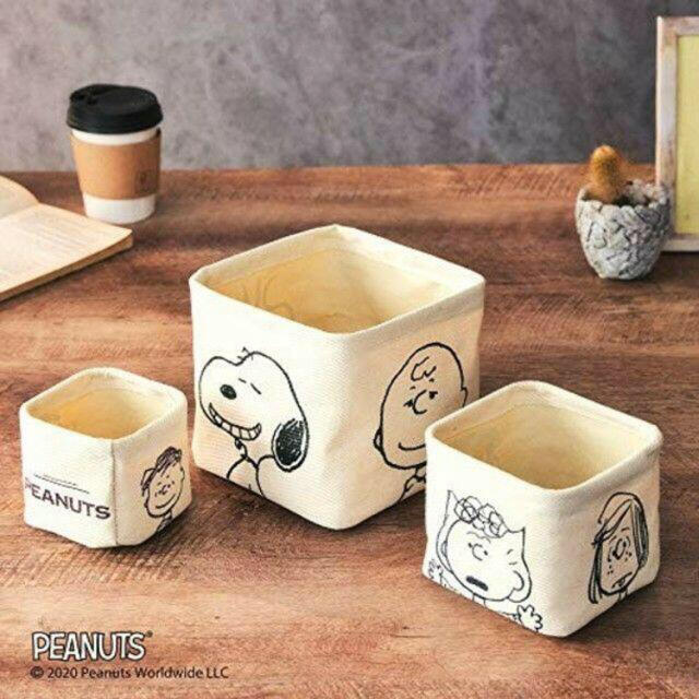 PEANUTS(ピーナッツ)のスヌーピー収納ボックス3点セット エンタメ/ホビーのおもちゃ/ぬいぐるみ(キャラクターグッズ)の商品写真