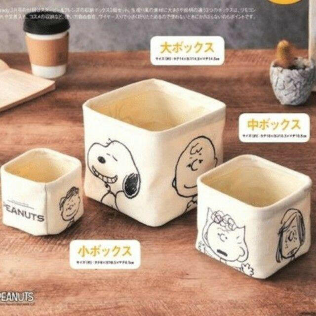 PEANUTS(ピーナッツ)のスヌーピー収納ボックス3点セット エンタメ/ホビーのおもちゃ/ぬいぐるみ(キャラクターグッズ)の商品写真