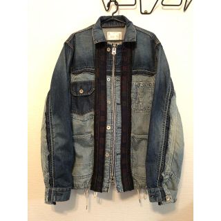 サカイ(sacai)のsacai デニムジャケット ブルゾン チロリアンテープ 1(Gジャン/デニムジャケット)