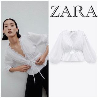 ザラ(ZARA)の大人気❣️ 希少❗ ZARA ザラ レーストップス (シャツ/ブラウス(長袖/七分))