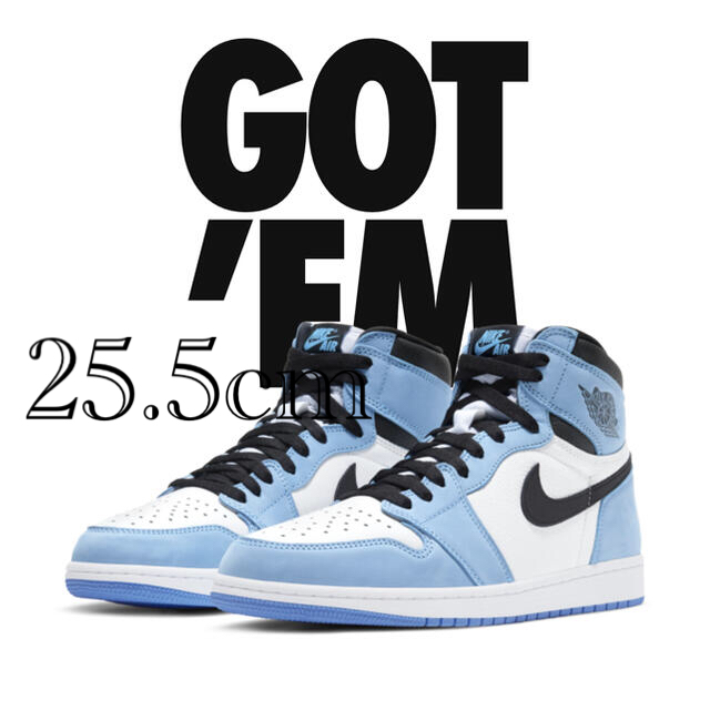 aj1 unc ユニバーシティブルー　25.5cm