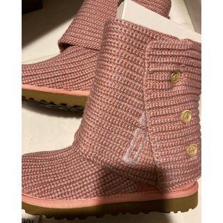 アグ(UGG)の本日のみ　最終お値下げ　あぐ　ニットブーツ　ピンク(ブーツ)