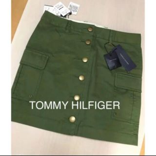 トミーヒルフィガー(TOMMY HILFIGER)のTOMMY HILFIGER❤︎モスグリーンスカート 新品(ミニスカート)