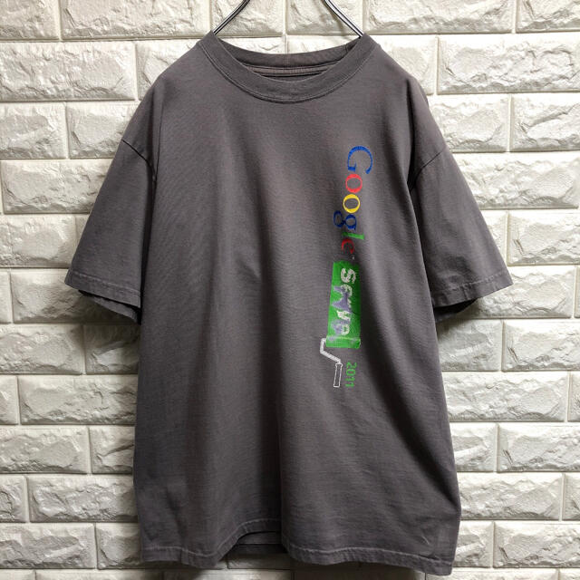 Hanes(ヘインズ)のHANES  Google  企業ロゴ　半袖Tシャツ　メンズMサイズ メンズのトップス(Tシャツ/カットソー(半袖/袖なし))の商品写真