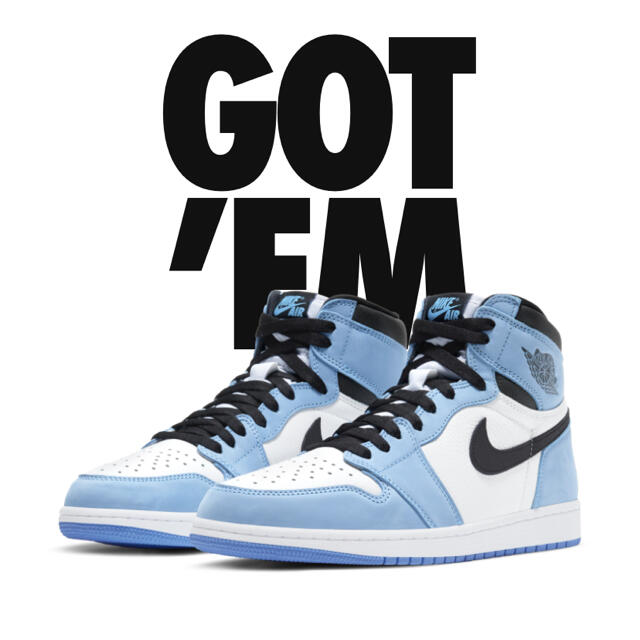 NIKE AIRJORDAN 1 UNIVERSITY BLUE 28cm