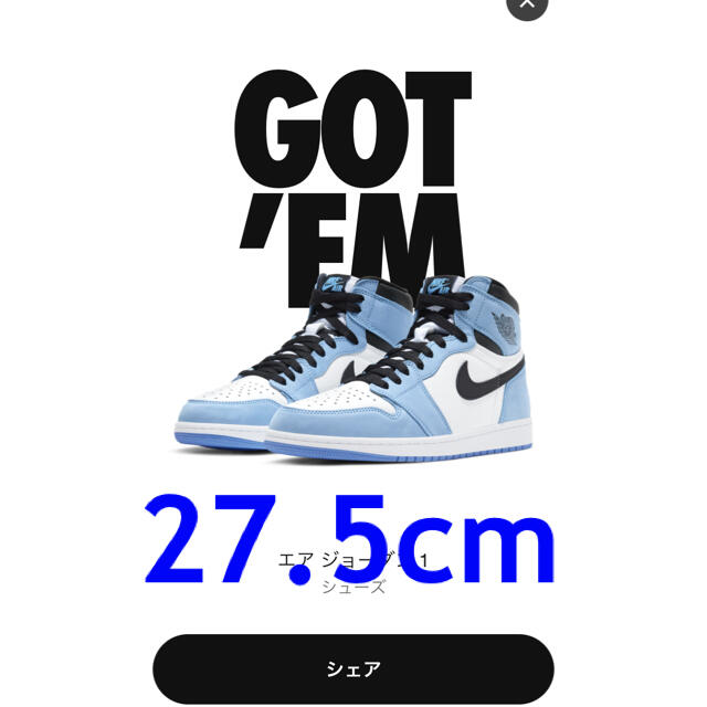 NIKE JORDAN  エアジョーダン1   27.5