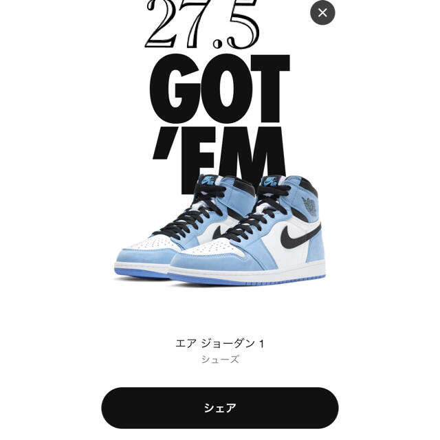 サイズNIKE air jordan 1 エアジョーダン