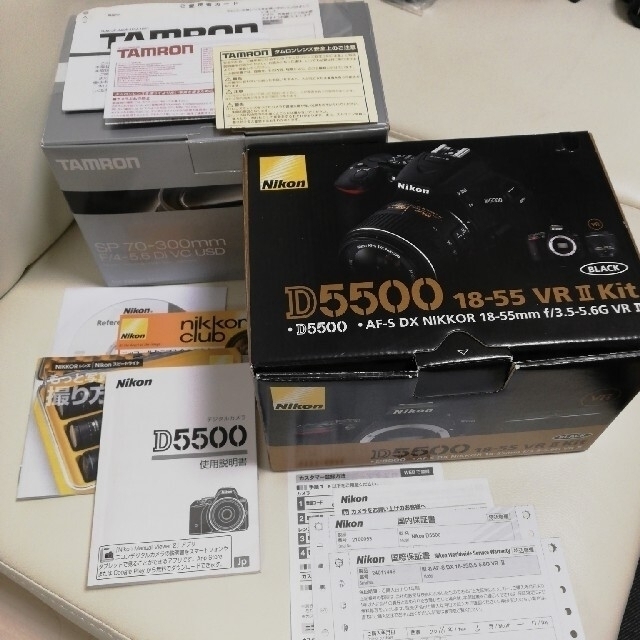 Nikon(ニコン)のD5500 18-55 VR Ⅱ Kit　+　TAMRON A005N Ⅱ スマホ/家電/カメラのカメラ(ミラーレス一眼)の商品写真