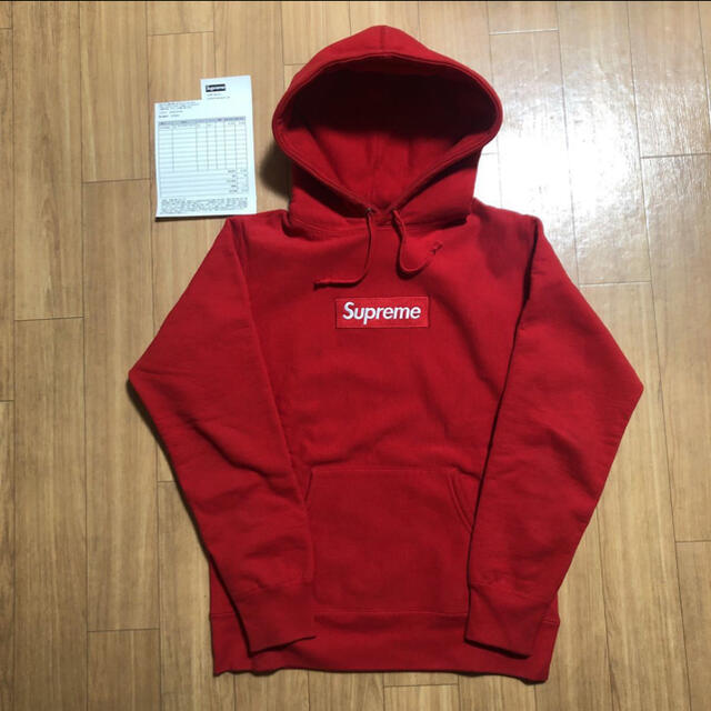 Supreme 16aw box logo Hooded red s パーカー