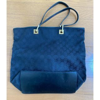 Gucci - GUCCI グッチ トートバッグ モノグラム 黒 ブラックの通販