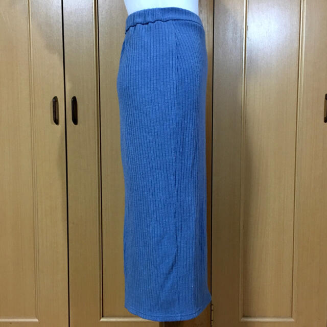 GU(ジーユー)の【一度使用】リブニット ロングタイトスカート バッグスリットで脚捌き楽々 レディースのスカート(ロングスカート)の商品写真
