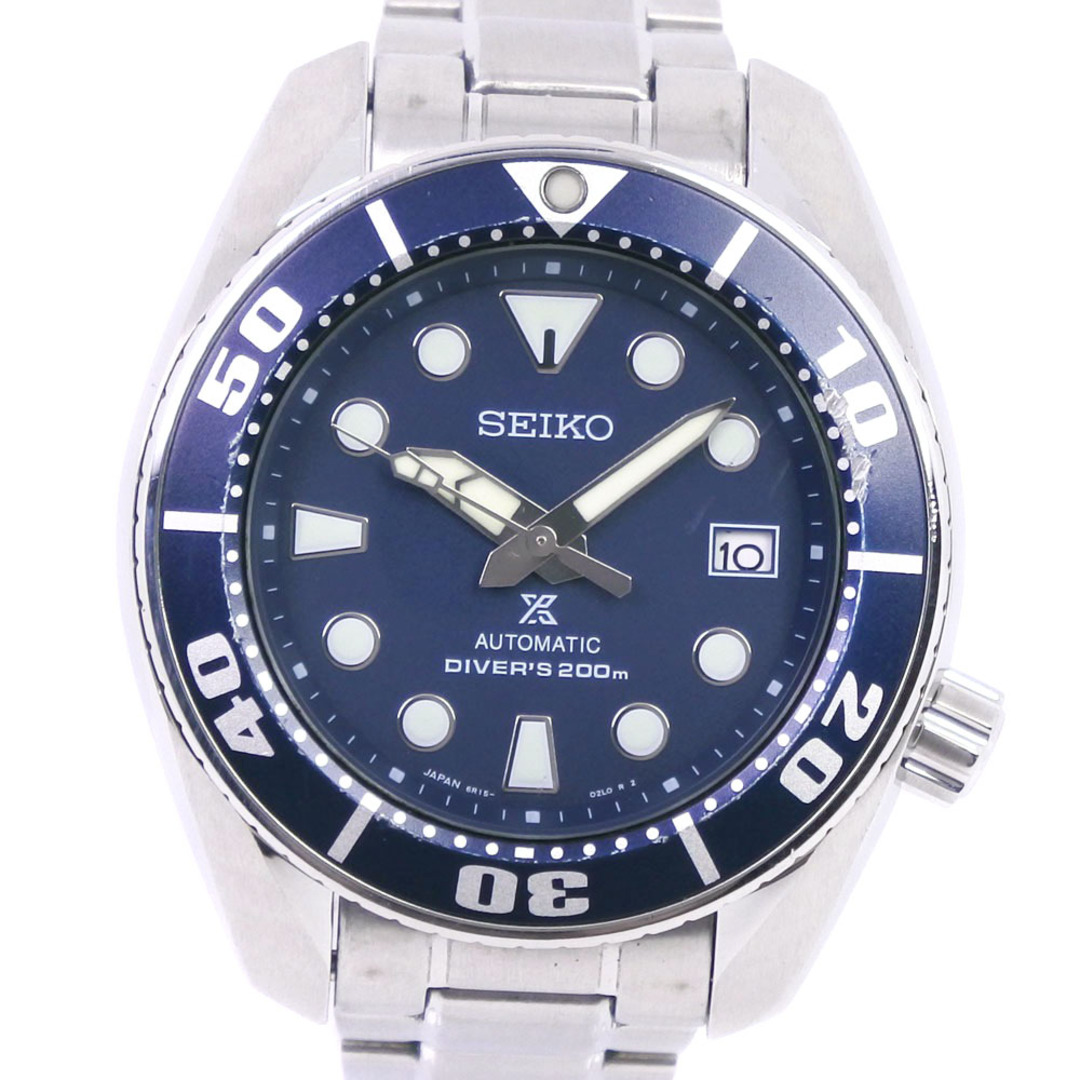 【SEIKO】セイコー DIVER’S200M ダイバー 6R15-00G0 SBDC033 ステンレススチール 自動巻き アナデジ表示 メンズ ネイビー文字盤 腕時計