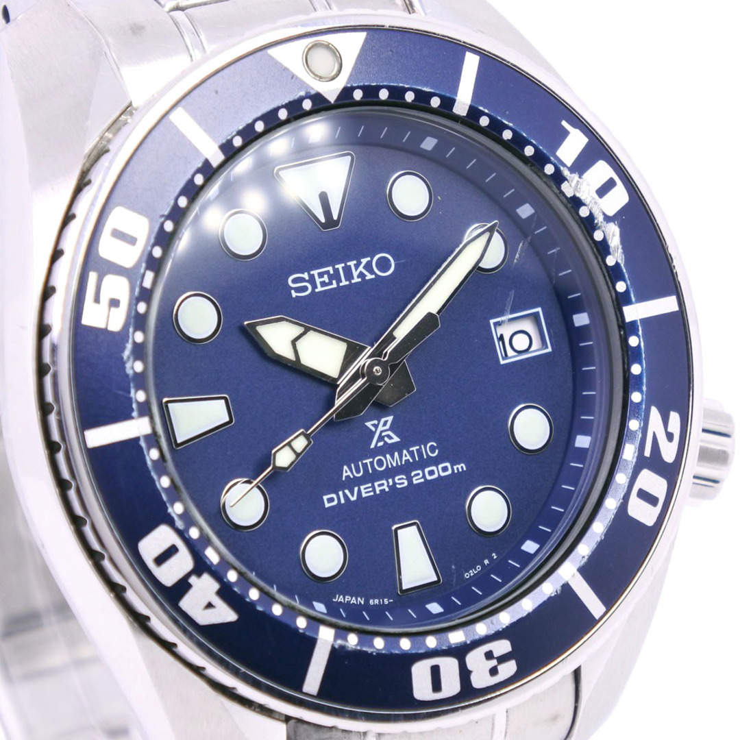 【SEIKO】セイコー DIVER’S200M ダイバー 6R15-00G0 SBDC033 ステンレススチール 自動巻き アナデジ表示 メンズ ネイビー文字盤 腕時計