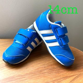 アディダス(adidas)のアディダス　adidas スニーカー　靴　ブルー 14cm(スニーカー)