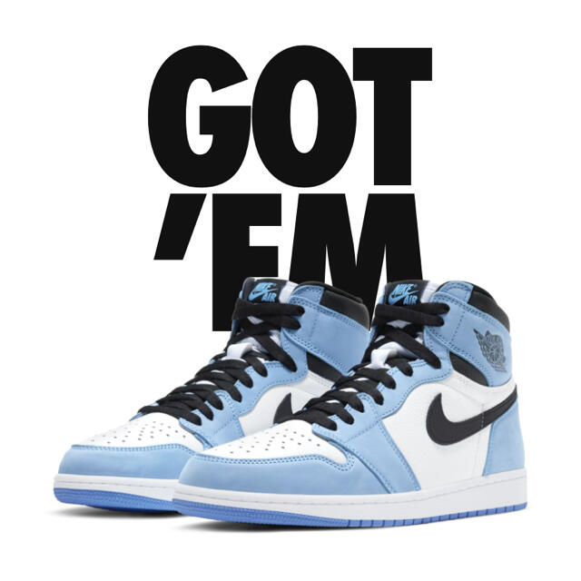 NIKE AIR JORDAN 1 "University Blue" 27cm