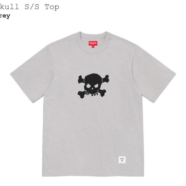 美しい Supreme グレー　Ｌサイズ Top S/S Skull 即完売品supreme - Tシャツ/カットソー(半袖/袖なし)
