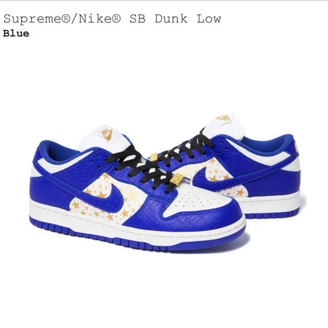 Supreme(シュプリーム)のsupreme dunk low 8.5 blue メンズの靴/シューズ(スニーカー)の商品写真