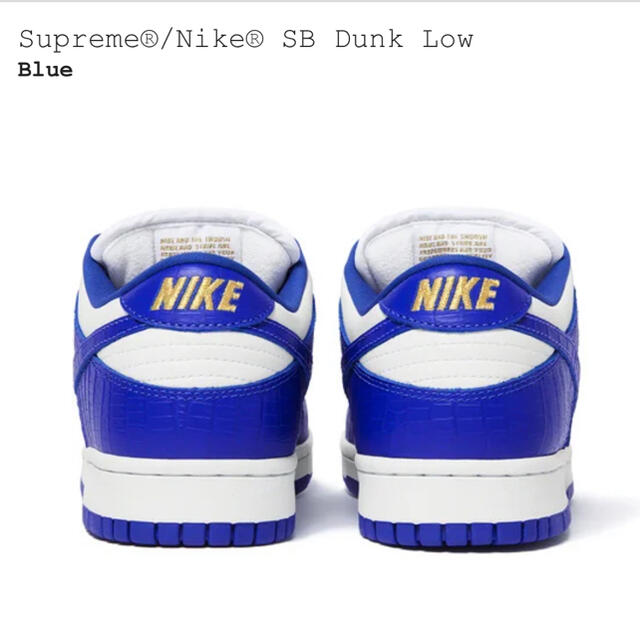 Supreme(シュプリーム)のsupreme dunk low 8.5 blue メンズの靴/シューズ(スニーカー)の商品写真