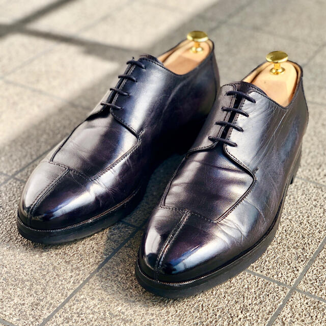 ベルルッティ　Berluti　アレッサンドロ　紫×黒　パティーヌ　UK9 1/2