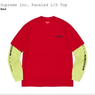 シュプリーム(Supreme)のLサイズ　Supreme Inc. Paneled L/S Top(Tシャツ/カットソー(七分/長袖))