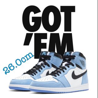 ナイキ(NIKE)のNIKE Air Jordan 1 University Blue 26.0cm(スニーカー)