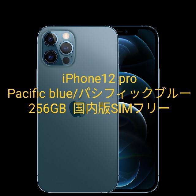 iPhone(アイフォーン)のiPhone12 pro blue /ブルー/256GB  SIMフリー スマホ/家電/カメラのスマートフォン/携帯電話(スマートフォン本体)の商品写真