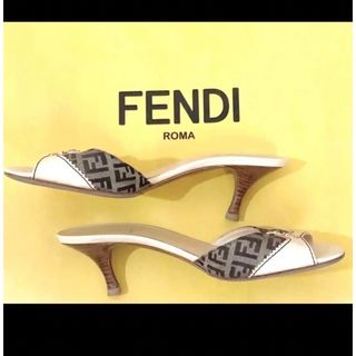 フェンディ(FENDI)のFENDI⭐️フェンディ⭐️サンダル⭐️ズッカ柄⭐️ミュール⭐️ヒール(サンダル)