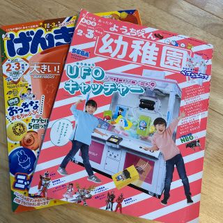 ショウガクカン(小学館)の値下げ！げんき&幼稚園2冊セット付録なし(絵本/児童書)