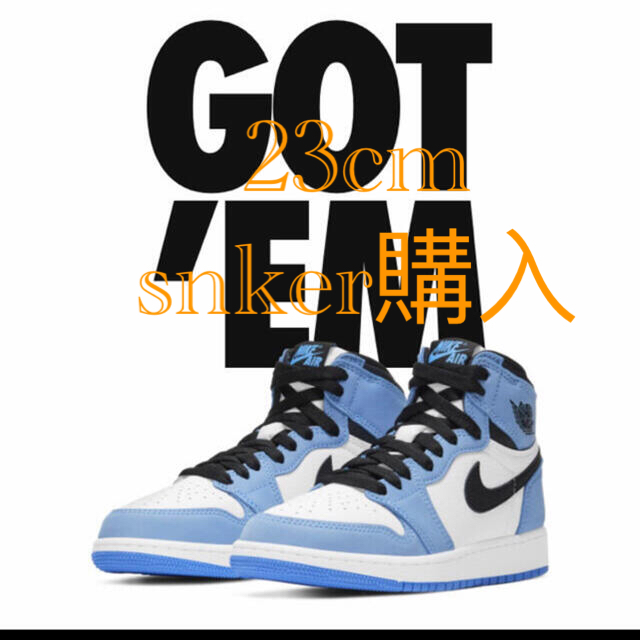 NIKE(ナイキ)のNIKE AIR JORDAN 1 HI GS UNIVERSITY BLUE レディースの靴/シューズ(スニーカー)の商品写真