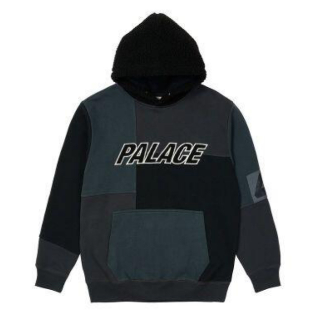 PALACE FLEECED HOOD BLACK L フーディー パーカー