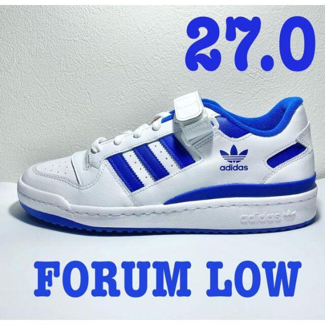 メンズadidas FORUM LOW アディダス フォーラム ロー　青 ブルー 白