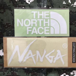 ナンガ(NANGA)の★補強あり★新品未使用　ノースフェイス&ナンガ　カッティングステッカー　白白(その他)