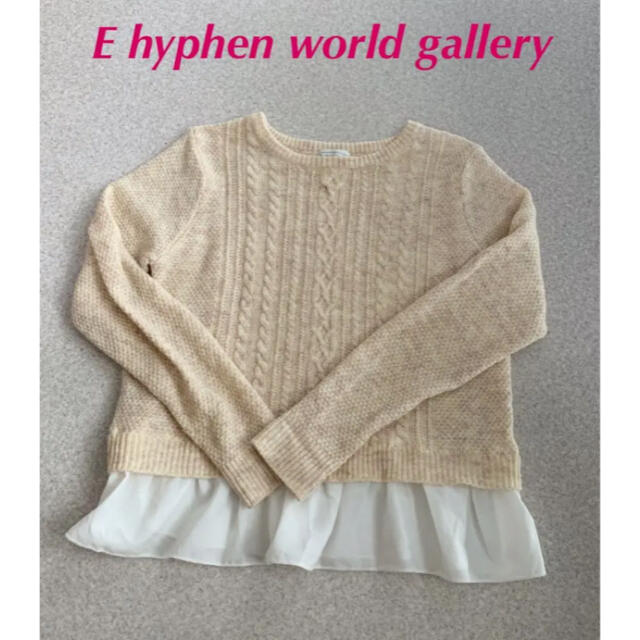 E hyphen world gallery(イーハイフンワールドギャラリー)のE hyphen world gallery  裾フリルニット  レディースのトップス(ニット/セーター)の商品写真
