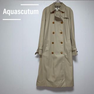 アクアスキュータム(AQUA SCUTUM)の【美品】アクアスキュータム　トレンチコート　ベージュ　　ベルト付き(トレンチコート)