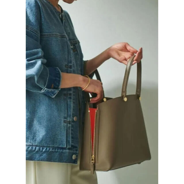 デザインシルエット新品　ROP'E bag Medium(サイドジップトートバッグ)ダークブラウン