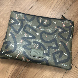 コーチ(COACH)の(ムキムキねずみくん様専用)COACH×KeithHaringコラボ (セカンドバッグ/クラッチバッグ)