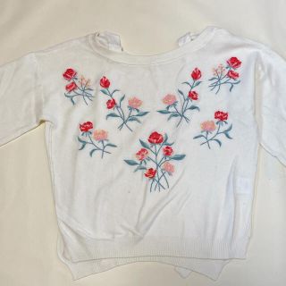 ダブルクローゼット(w closet)のダブルクローゼット 花柄刺繍 トップス (ニット/セーター)