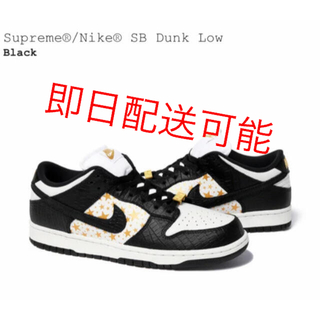 ナイキ(NIKE)のSUPREME DUNK LOW BLACK (スニーカー)