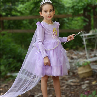 紫可愛いコスプレドレスプリンセスセール120サイズ(ドレス/フォーマル)