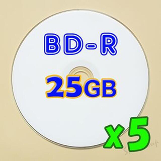 ブルーレイディスク BD-R(25GB) ハードコート仕様【5枚セット】(ブルーレイレコーダー)