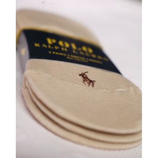 ポロラルフローレン(POLO RALPH LAUREN)のポロラルフローレンのレディースのフットカバー3足セット【新品】ベージュ(ソックス)