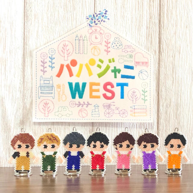 ジャニーズWEST(ジャニーズウエスト)のパパジャニwestつなぎ☆オーダーページ ハンドメイドのアクセサリー(チャーム)の商品写真