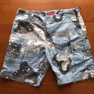 シュプリーム(Supreme)のシュプリーム　ブルーカモ柄　ハーフパンツ　20ss(ショートパンツ)