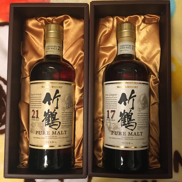 【竹鶴　21年 17年 化粧箱付き　2本セット】